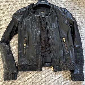 Real leather Mango jacket Size XS